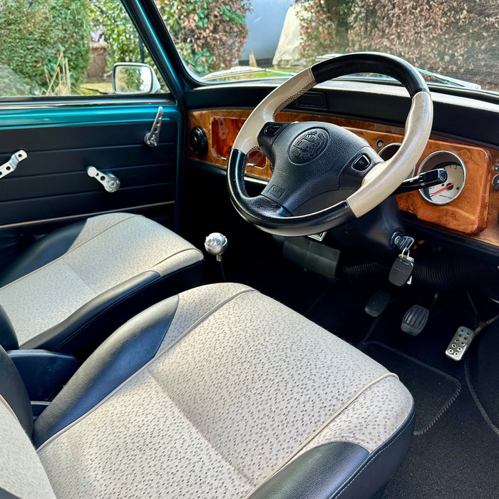 What makes the interior of the classic Mini so unique?